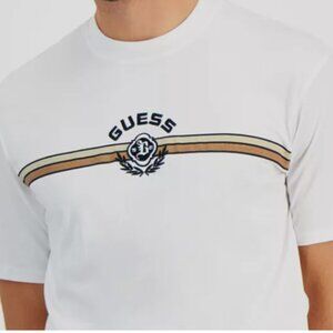 Guess Men's Mojo Relaxed-Fit Embroidered Collegiate Logo Graphic T-Shirt Size S